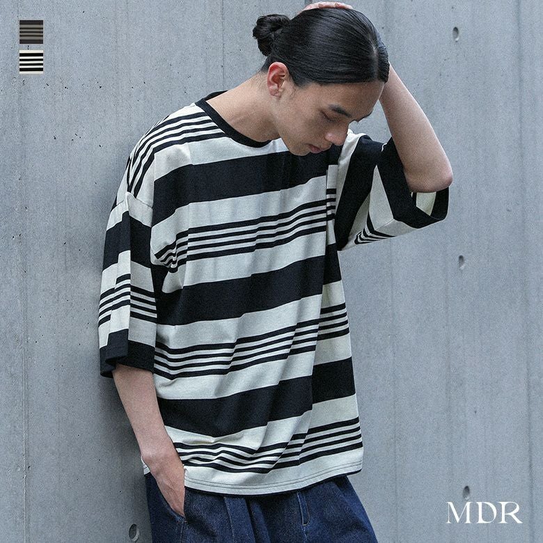 MDR(エムディアール)マルチボーダー半袖Ｔシャツ