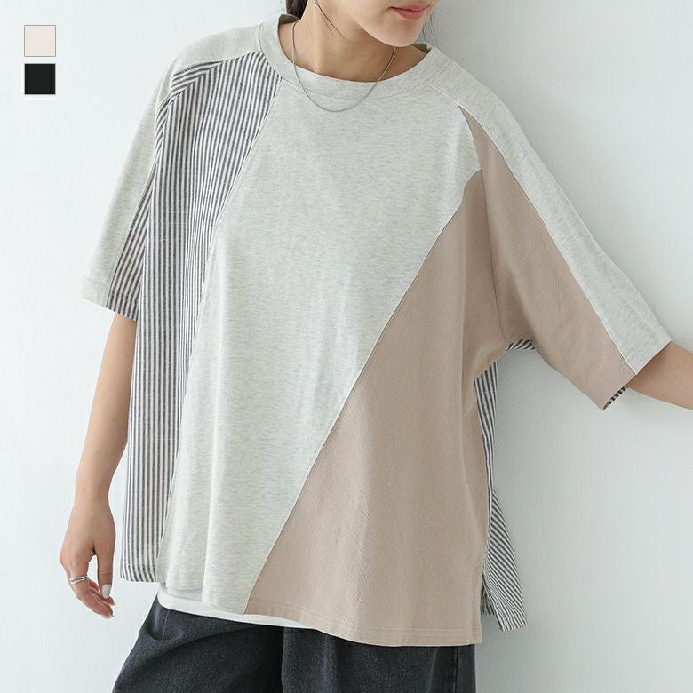 異素材切替プルオーバー