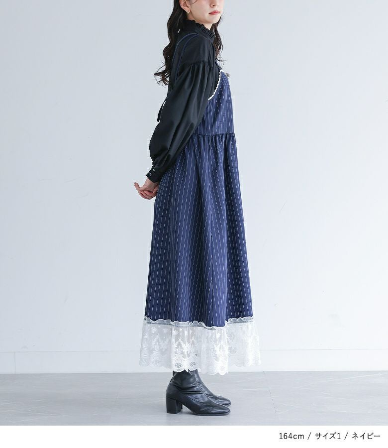 somari imaginationピンストライプキャミワンピース』