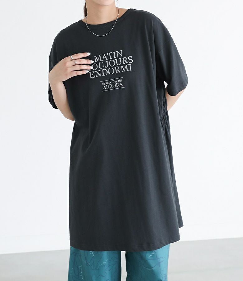 シャーリングチュニックTシャツ』