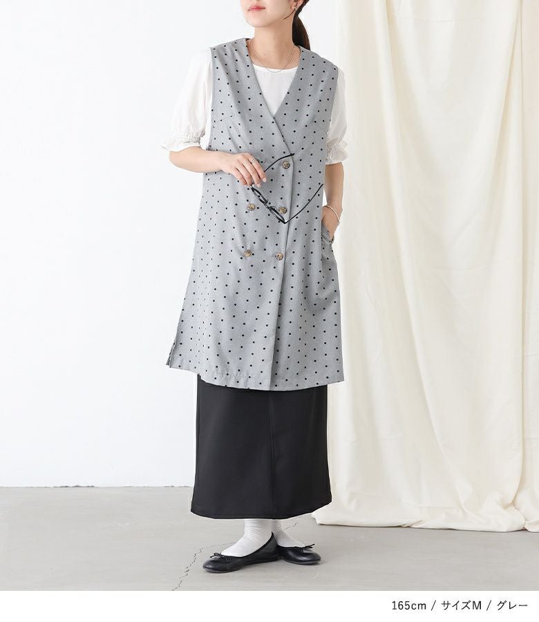 ♥eimyistoireロングジレ♥ EIMY ISTOIRE（エイミーイストワール） ベスト ジレ バックプリーツ