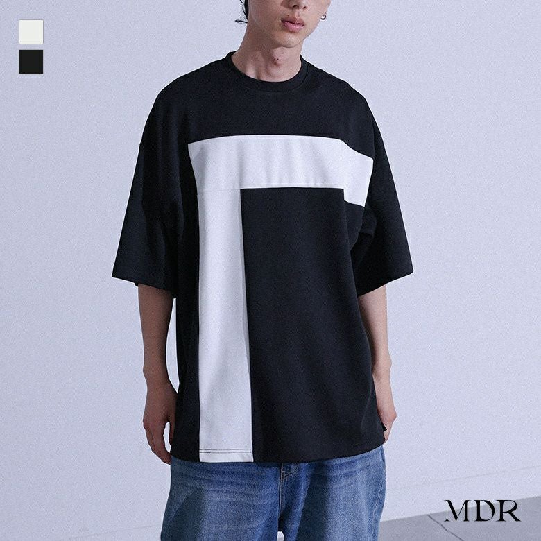 MDR(エムディアール)ポンチ配色切替ビッグＴシャツ