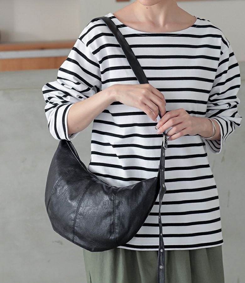 Simple Project クロワッサンショルダーバッグ Sサイズ SIMPLE PROJECT SLEEVE TIE-ADJUSTABLE CROSSBODY BAG – Remold Lab