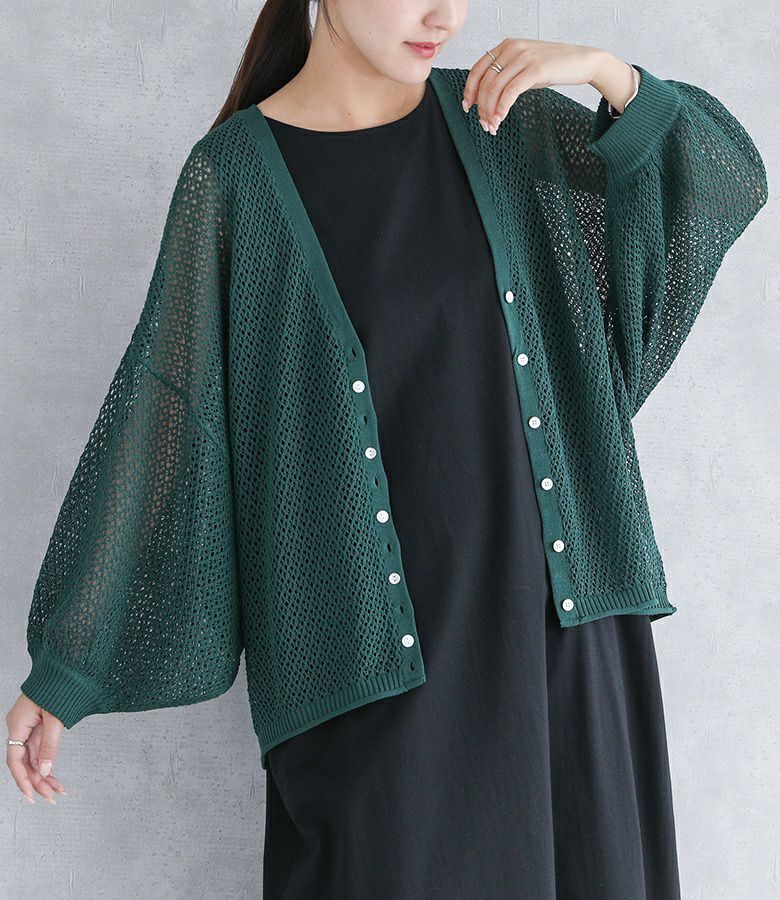 UVカットモモンガカーディガン フリーサイズ ブラック8/3-8/31 接触冷感 UVカット モモンガ[品番：MADW0002300]｜mili an deni