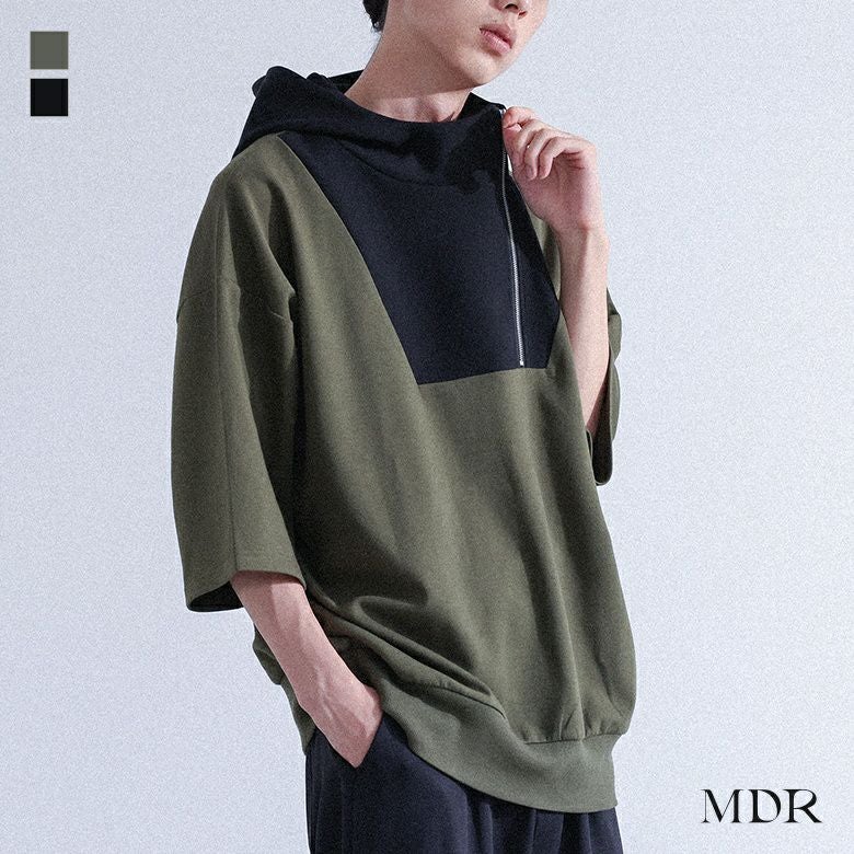 MDR(エムディアール)配色スタンドフーディー