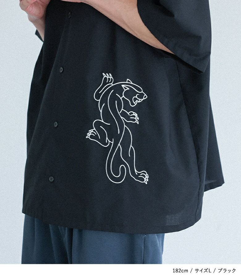 MDRオープンカラー刺繍シャツ』