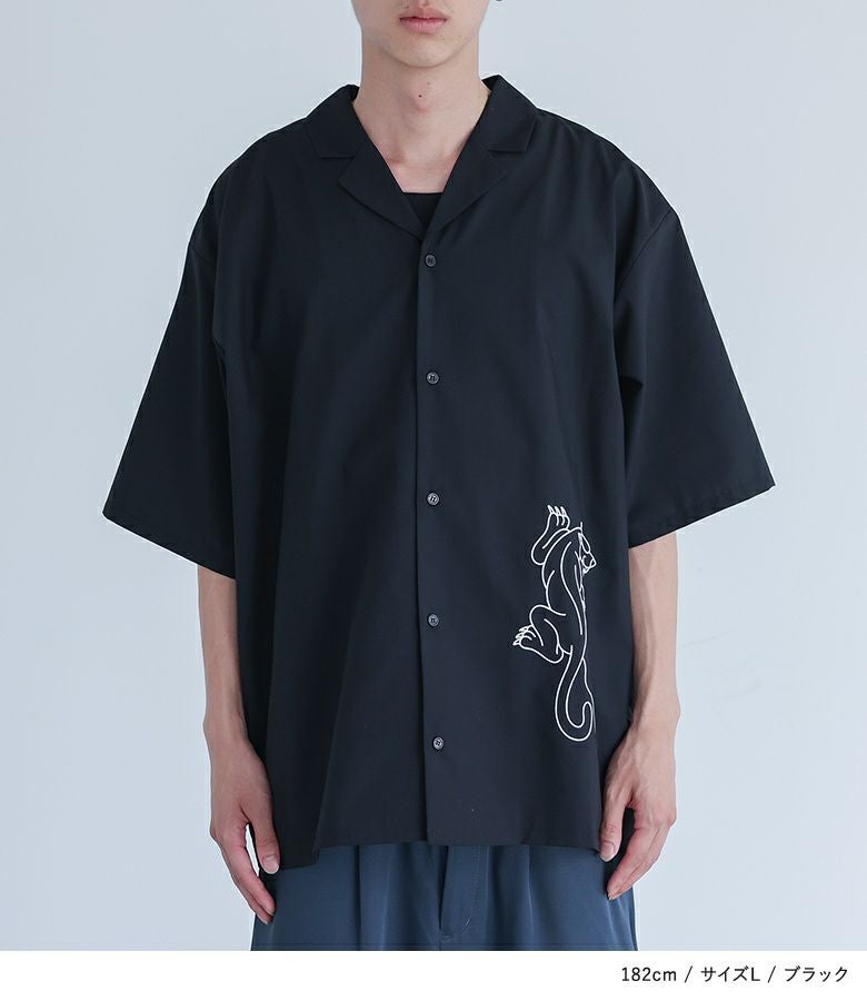 MDRオープンカラー刺繍シャツ』