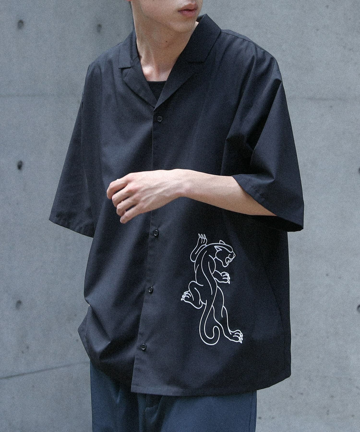 MDRオープンカラー刺繍シャツ』