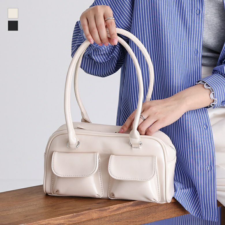 2ポケットデザインボストンバッグ』