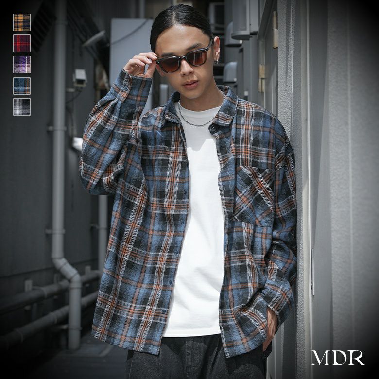 MDR(エムディアール)チェックネルシャツ