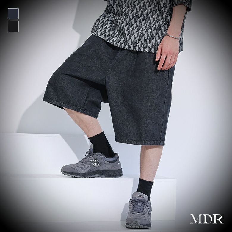 MDR(エムディアール)デニムワイドハーフパンツ