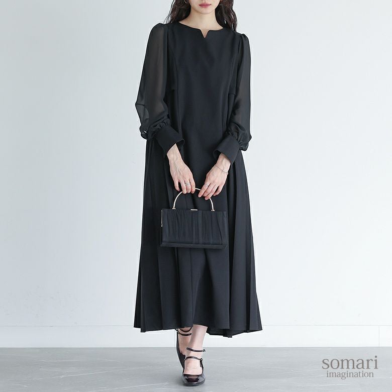 somari imagination(ソマリイマジネーション)バックプリーツワンピース