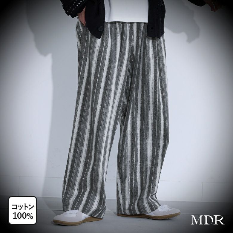 MDR(エムディアール)マルチストライプイージーパンツ