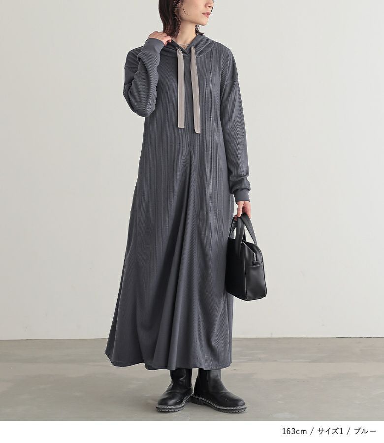 n'OrLABEL吸水速乾ワッフルフードワンピース』