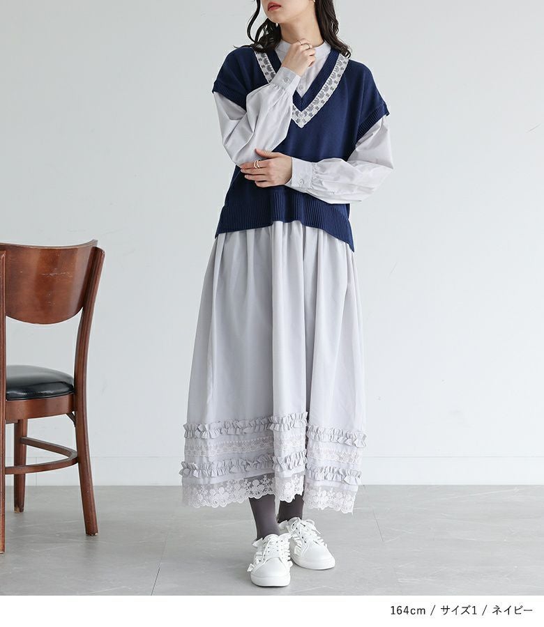 somari imaginationニットドッキングレースワンピース』