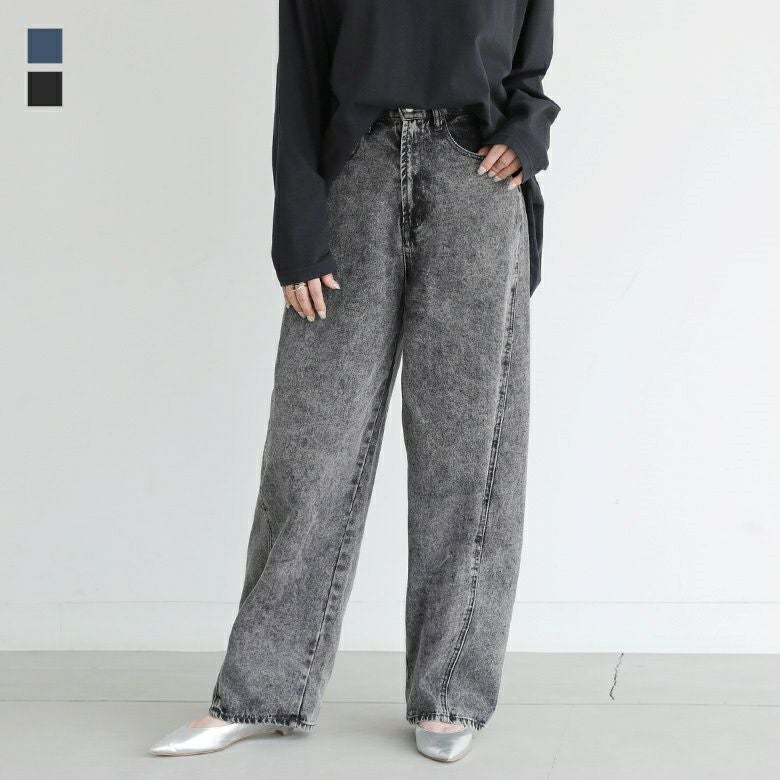 バレルレッグデニムパンツ