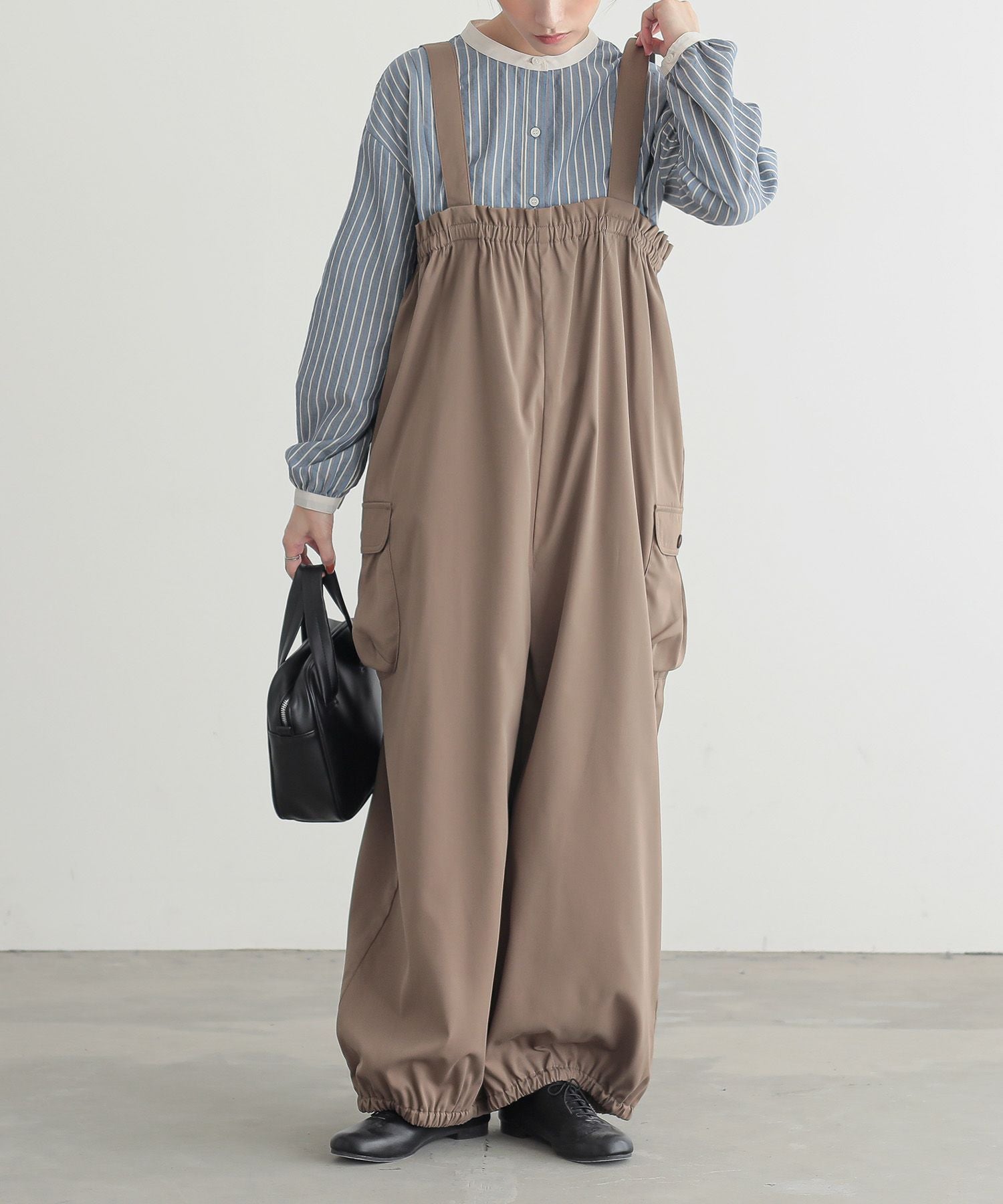 n'OrLABELギャザーコクーンカーゴサロペット』