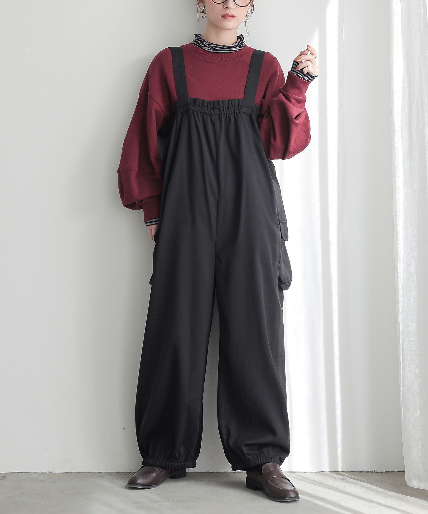 n'OrLABELギャザーコクーンカーゴサロペット』