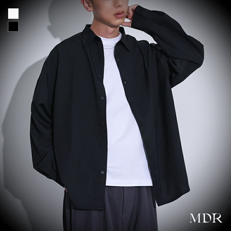 MDR(エムディアール)ルーズシルエットレギュラーカラーシャツ