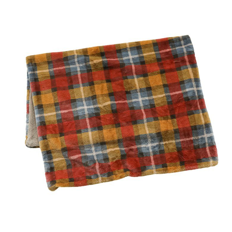 チェックファーブランケット100x140』