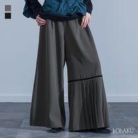 kOhAKU(コハク)アシンメトリープリーツラインパンツ