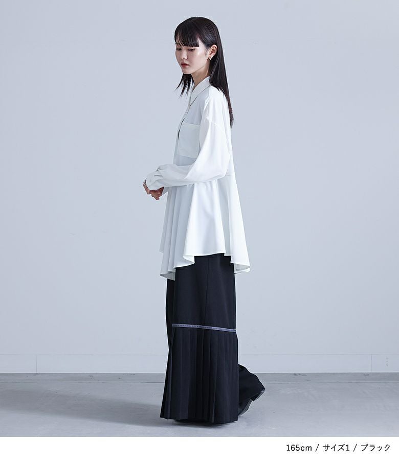 kOhAKUアシンメトリープリーツラインパンツ』