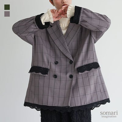 somari imagination(ソマリイマジネーション)オーバーサイズチェックジャケット