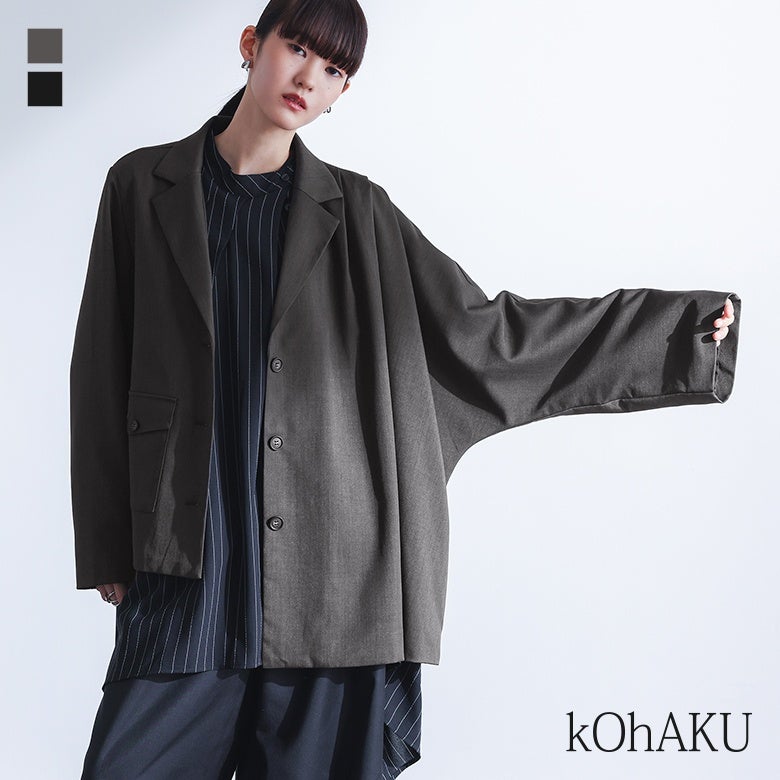 kOhAKU(コハク)アシンメトリータックジャケット