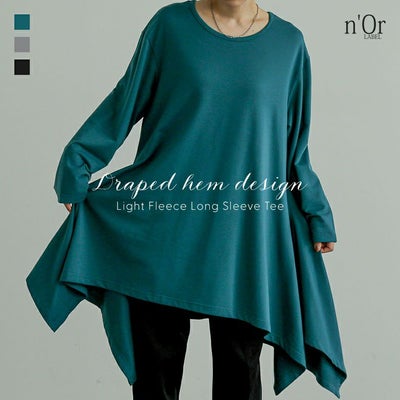 nOrLABEL(ノアールレーベル)脇ヒラヒラTシャツ長袖