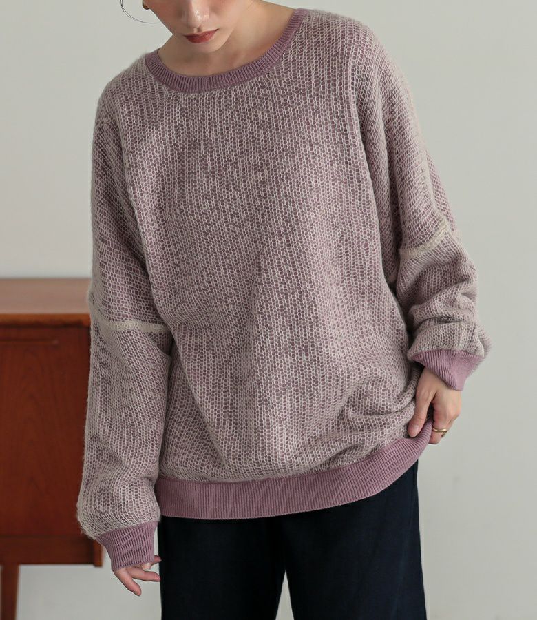 新品未使用　20AW マルチカラー　モヘアニット n'OrLABEL配色モヘヤタッチニット』
