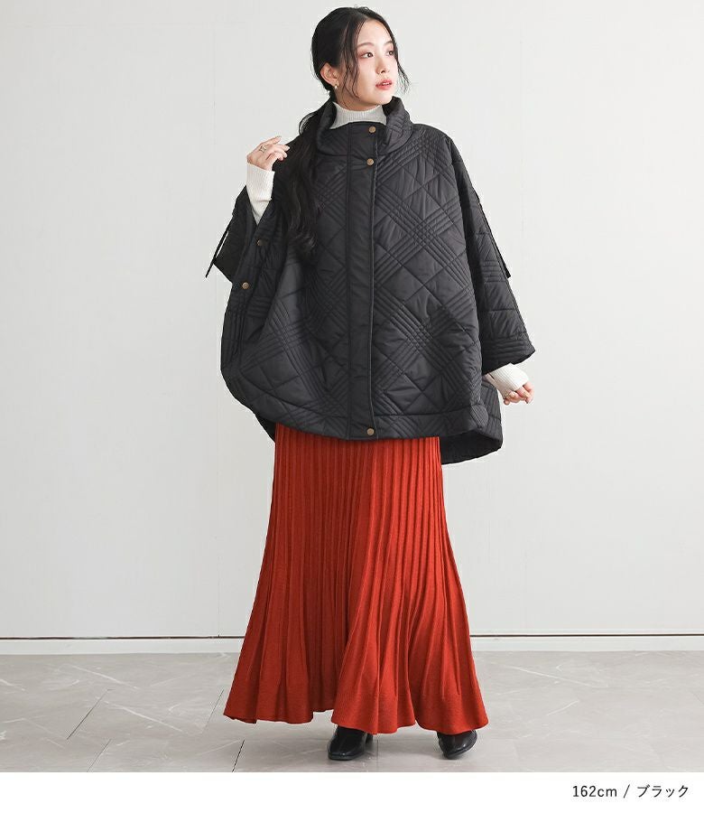 ソフトタフタキルティングポンチョ』