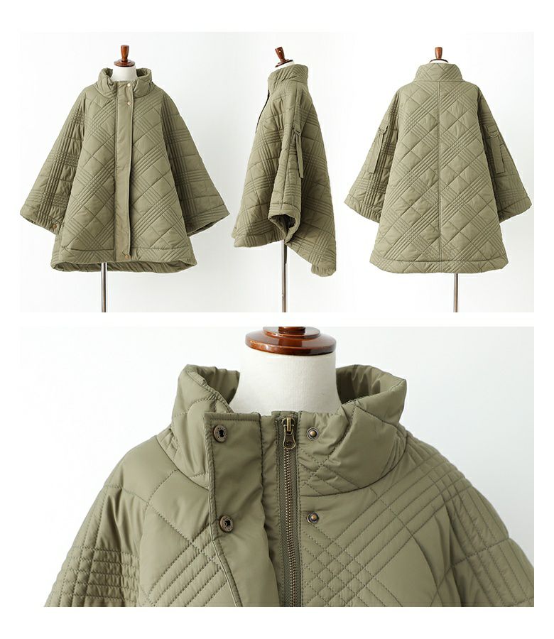 ソフトタフタキルティングポンチョ』