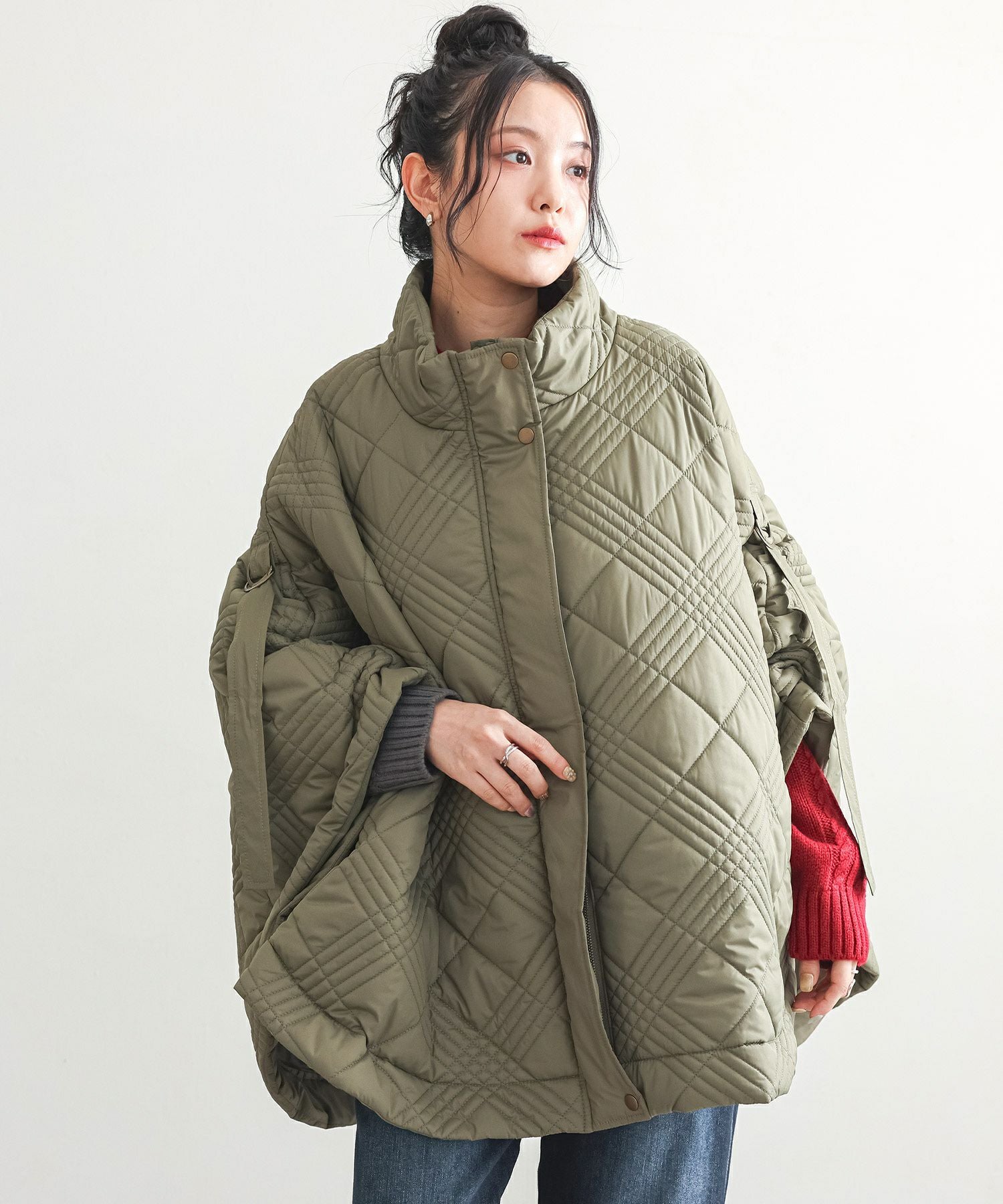 ソフトタフタキルティングポンチョ』