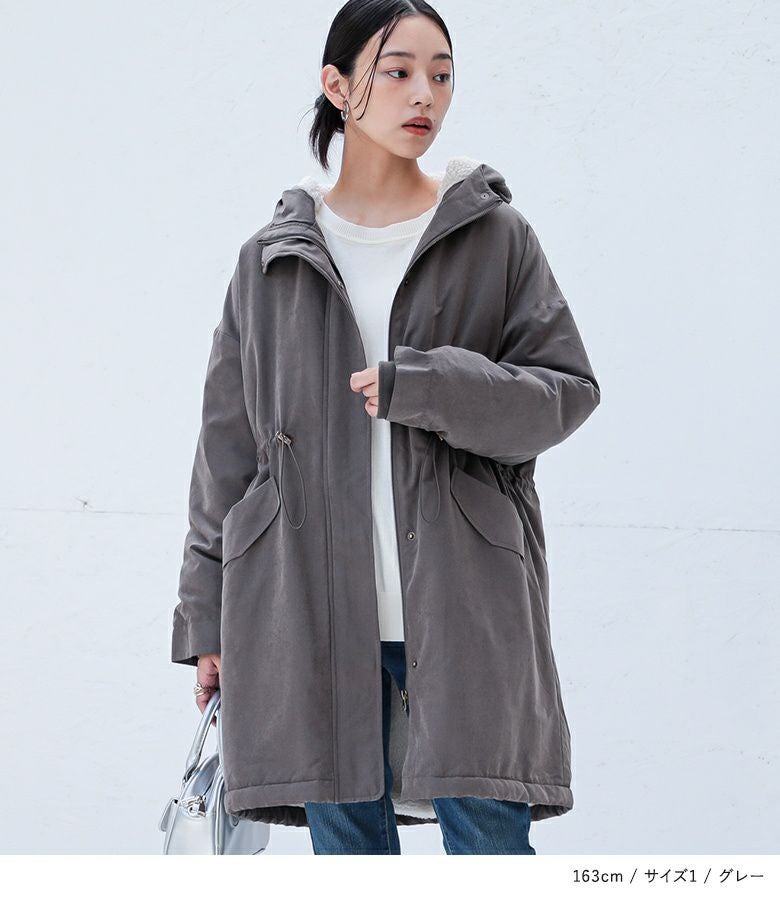 n'OrLABEL裏ボア撥水モッズコート』