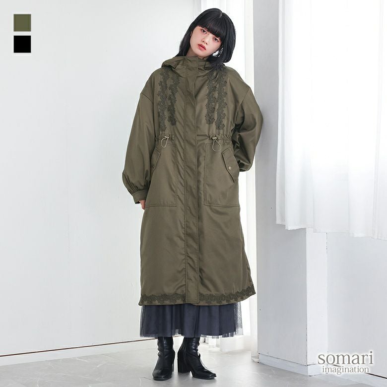 somari imaginationレースモチーフモッズコート』