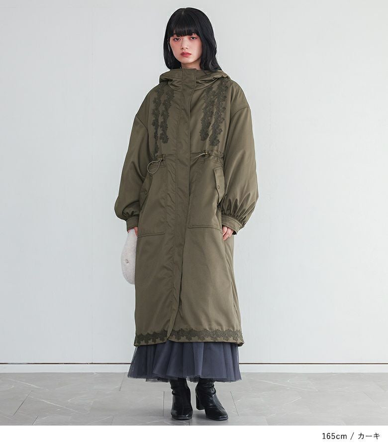 somari imaginationレースモチーフモッズコート』