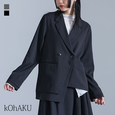 kOhAKU(コハク)配色ダブルテーラードジャケット