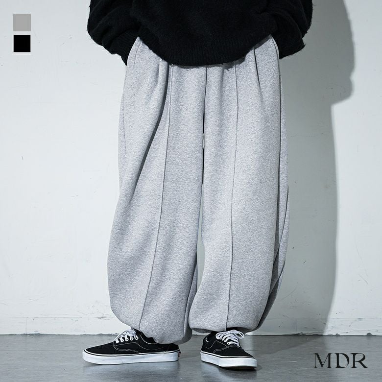 MDR(エムディアール)裏起毛サイドタックワイドパンツ