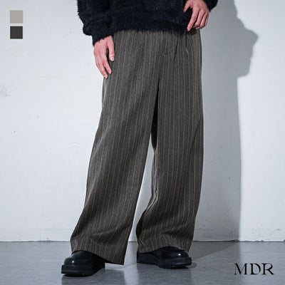 MDR(エムディアール)ストライプワイドスラックス