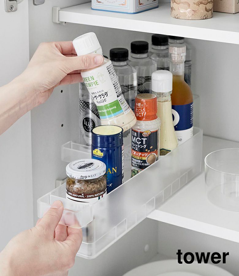 tower冷蔵庫中収納ケースS仕切り付き』