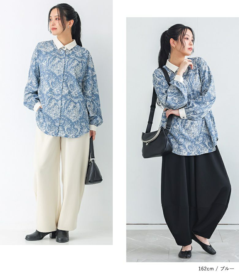 n'OrLABELトワルドジュイ柄シャツ』