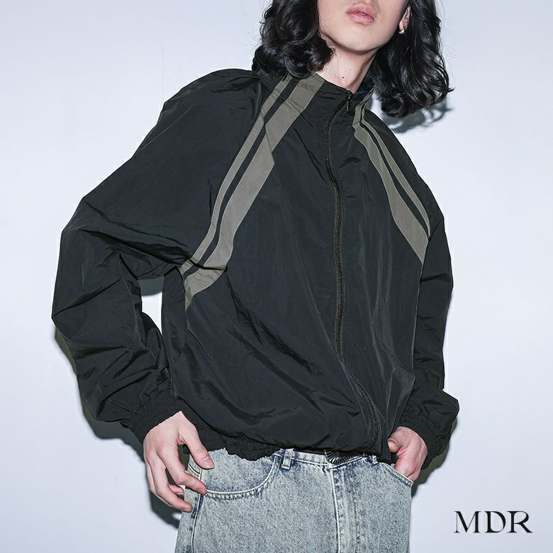 MDR(エムディアール)ライン切替スタンドブルゾン