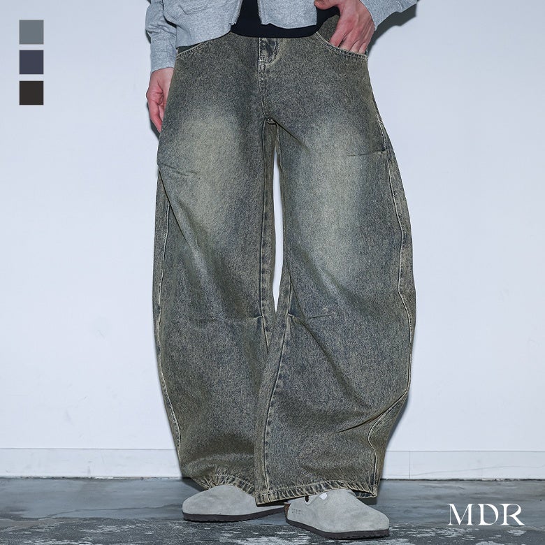 MDR(エムディアール)バレルレッグデニムパンツ