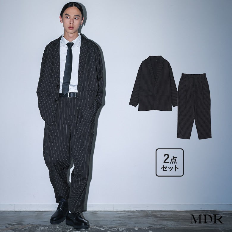 MDR(エムディアール)ストライプルーズフィットセットアップ