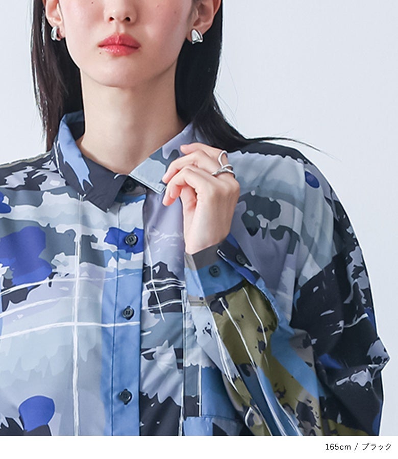 kOhAKUアート柄シャツワンピース』