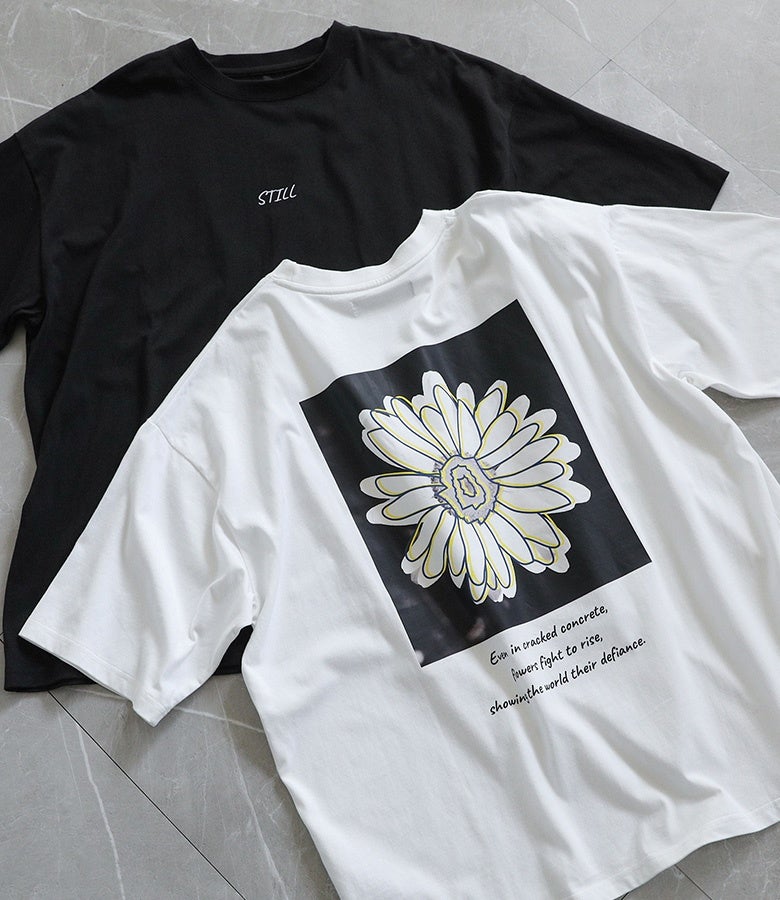 MDRフラワードローイングオーバーサイズ半袖Tシャツ』