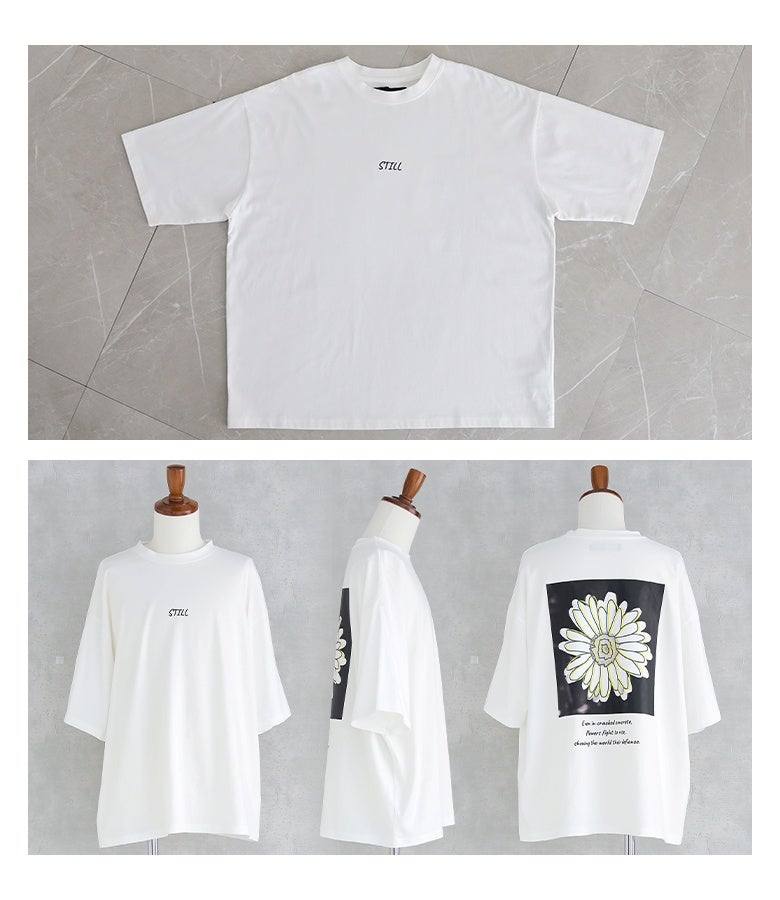 MDRフラワードローイングオーバーサイズ半袖Tシャツ』