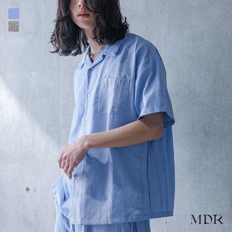 MDR(エムディアール)サイドプリーツオックスオープンシャツ
