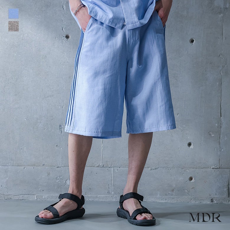 MDR(エムディアール)サイドプリーツオックスハーフパンツ