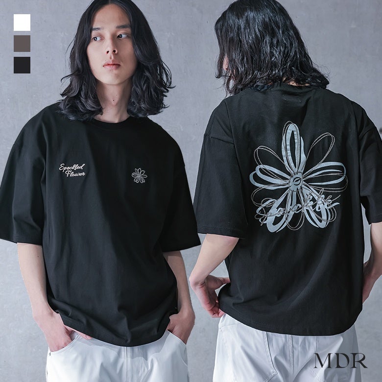 MDR(エムディアール)フラワー柄クルーTシャツ
